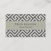 ギリシャ鍵クラシックスクエア旋回パターン 名刺 (正面)