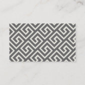 ギリシャ鍵クラシックスクエア旋回パターン 名刺 (裏面)