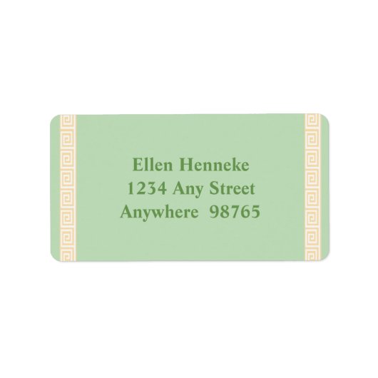 ギリシャ鍵グリーン ラベル (正面)