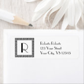 ギリシャ鍵デザインモノグラム ラベル (インサイチュ)