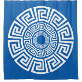 ギリシャ鍵デザイン シャワーカーテン (正面)