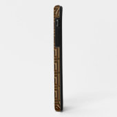 ギリシャ鍵デザイン – ダークチョコレート Case-Mate iPhoneケース (裏面/左)