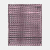 ギリシャ鍵デザイン – ピンクとブラック フリースブランケット (正面)