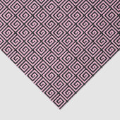 ギリシャ鍵デザイン – ピンクとブラック 薄葉紙 (詳細)