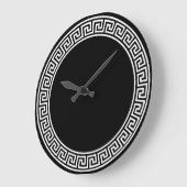 ギリシャ鍵デザイン ラージ壁時計 (傾斜)