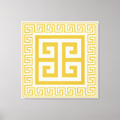 ギリシャ鍵パターンゴールデンデザインキャンバス印刷 キャンバスプリント (正面)