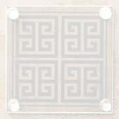 ギリシャ鍵パターンデザイン ガラスコースター (裏面)