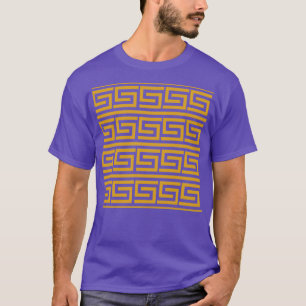 ギリシャ鍵パターン金ゴールド Tシャツ