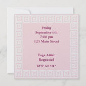 ギリシャ鍵ピンク 招待状 (裏面)