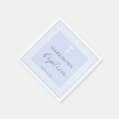 ギリシャ鍵ブルーバプテスマ スタンダードカクテルナプキン (角)