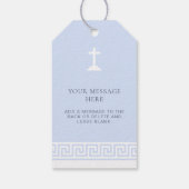 ギリシャ鍵ブルーバプテスムサンキュー ギフトタグ (裏面)