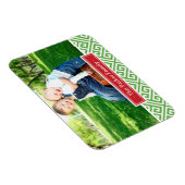 ギリシャ鍵ホリデーモノグラムフォトマグネット マグネット (右側)