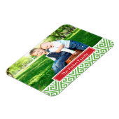 ギリシャ鍵ホリデーモノグラムフォトマグネット マグネット (左側)