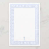 ギリシャ鍵ホワイトブルーバプテスマ メニュー (裏面)