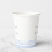 ギリシャ鍵ホワイトブルーバプテスマ 紙コップ (右)