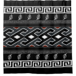 ギリシャ鍵モチーフ シャワーカーテン