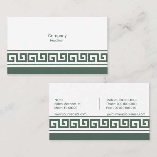 ギリシャ鍵名刺 名刺 (正面/裏面)