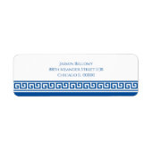 ギリシャ鍵差出人住所ラベル ラベル (正面)