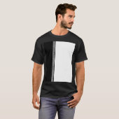 ギリシャ鍵模様 縦 - 黒と白 Tシャツ (正面フル)