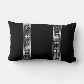 ギリシャ鍵白黒 ランバークッション (裏面)