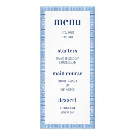 ギリシャ鍵結婚のメニュー ラックカード