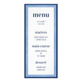 ギリシャ鍵結婚のメニュー ラックカード