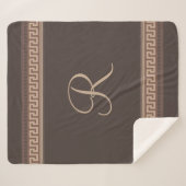 ギリシャ鍵縁ど シェルパブランケット (正面(横))