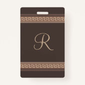 ギリシャ鍵縁ど バッジ (正面)