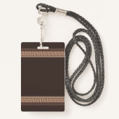 ギリシャ鍵縁ど バッジ (裏面ランヤード)