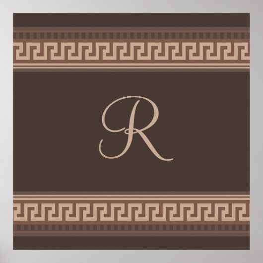 ギリシャ鍵縁ど ポスター (正面)