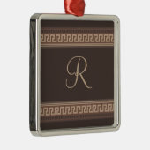 ギリシャ鍵縁ど メタルオーナメント (右)