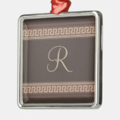 ギリシャ鍵縁ど メタルオーナメント (左)