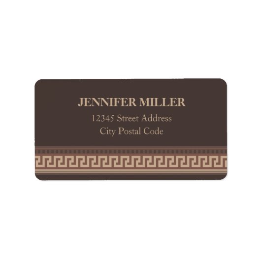 ギリシャ鍵縁ど ラベル (正面)