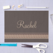 ギリシャ鍵縁ど 薄葉紙 (クラフト)