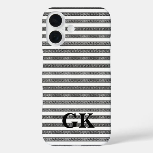 ギリシャ鍵 ギザギザ模様 オーダーメイド Case-Mate iPhoneケース (裏面)
