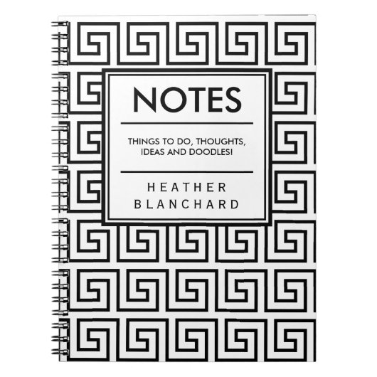 ギリシャ鍵 ノートブック (正面)