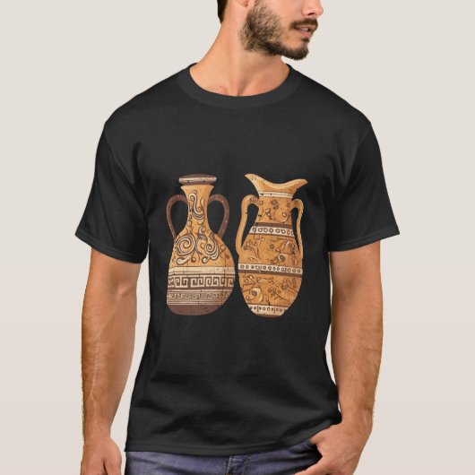 ギリシャ陶磁器の花器セラミック Tシャツ (正面)