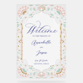 ギリシャ青華美フローラフレ結婚ーム アクリルサイン (正面)