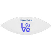 ギリシャ青LOVEハート国旗パーソナライズされた アメリカンフットボール (パネル)