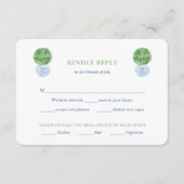 ギリシャ頭が切れる鍵ボックウ結婚ッドの食事の選択RSVP エンクロージャーカード (正面)