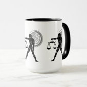 ギリシャ風の天秤干支グラフ マグカップ (正面右)