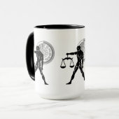 ギリシャ風の天秤干支グラフ マグカップ (正面左)