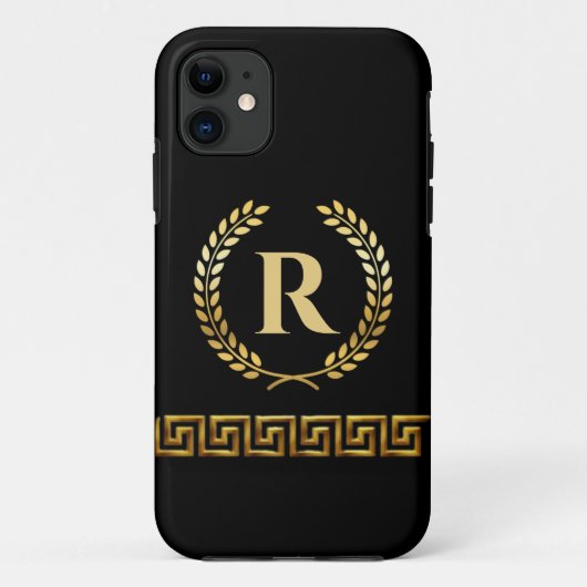 ギリシャ風イニシャル オーダーメイド Case-Mate iPhoneケース (裏面)