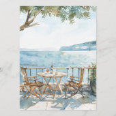 ギリシャ風イラスト入り地中海風デザイン メニュー (裏面)