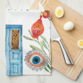 ギリシャ風キッチンタオル キッチンタオル (四つ折り)