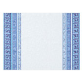 ギリシャ風モザイクタイルオーナメント – ブルーシェード テーブルクロス (正面(横))