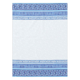 ギリシャ風モザイクタイルオーナメント – ブルーシェード テーブルクロス