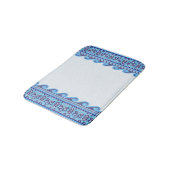 ギリシャ風モザイクタイルオーナメント – ブルーシェード バスマット (アングル)