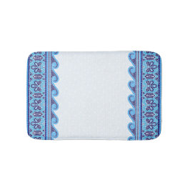 ギリシャ風モザイクタイルオーナメント – ブルーシェード バスマット