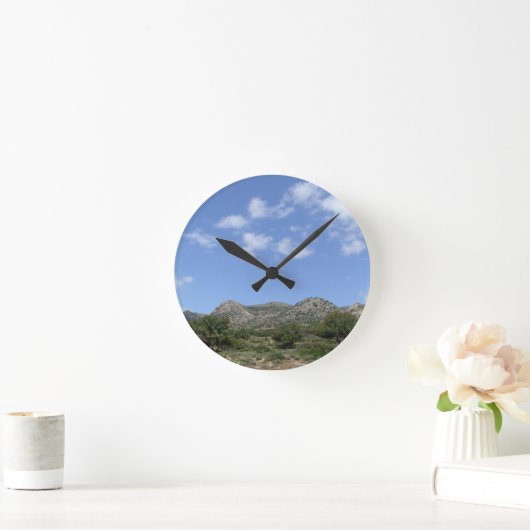 ギリシャ風景時計 ラウンド壁時計 (ホーム)